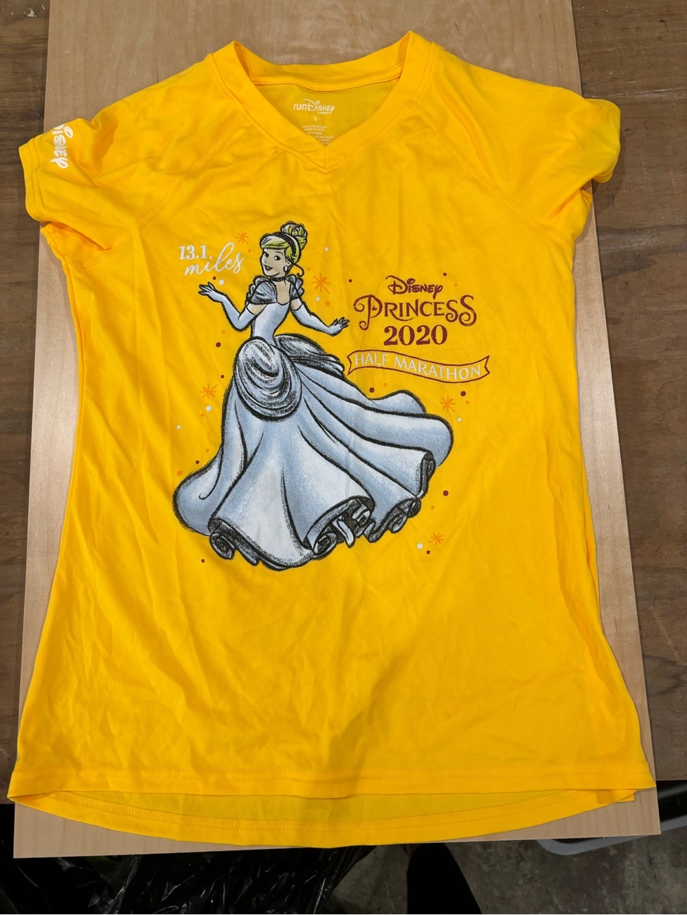 Disney Bright Yellow Princess 2020 Half Marathon Short Sleeve Tee